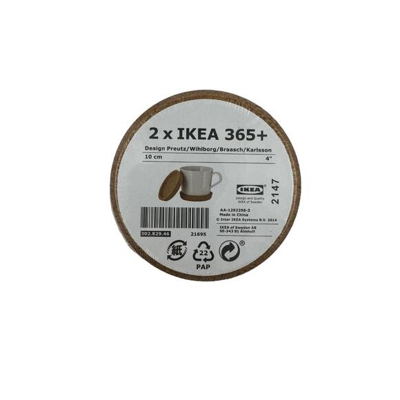 IKEA 365+ Natural Cork Coasters Set of 2 NIB 302.829.46 - Picture 1 of 2